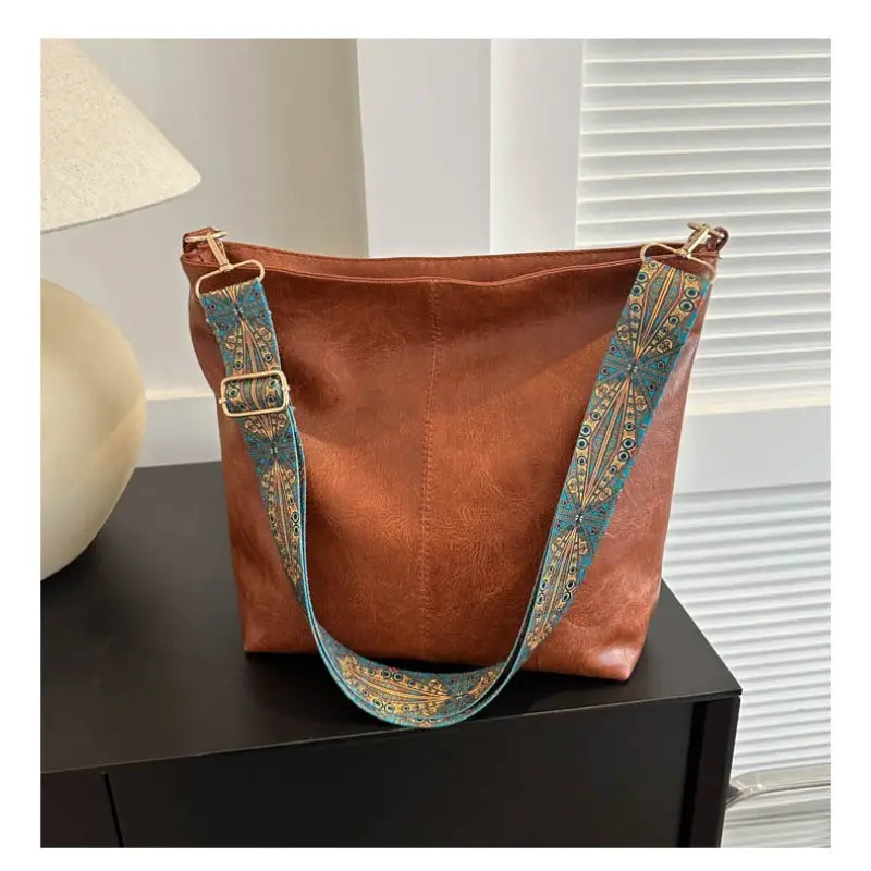 Women's Shoulder Bag - Large Capacity, Vintage Crossbody Tote with Wide Strap