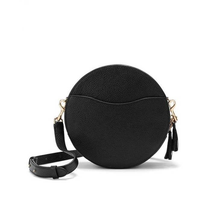 Round Crossbody Wallet – Stylish PU Leather Zipper Bag for Women