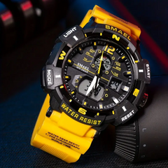 Dual Time Sport Watch for Men - Waterproof, Digital and Analog, Durable Outdoor Design