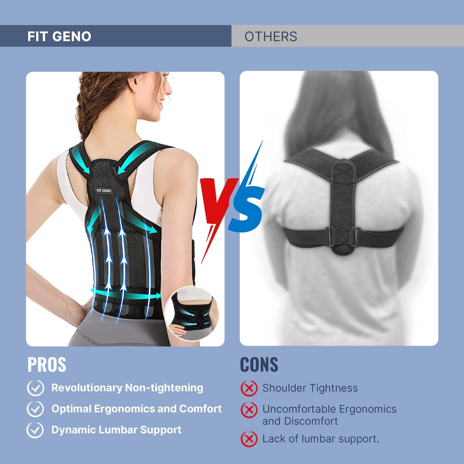 Breathable Spine Support Posture Corrector – Adjustable Back Brace for Pain Relief